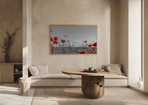 Lovely Poppy Field | panoramic view Poster