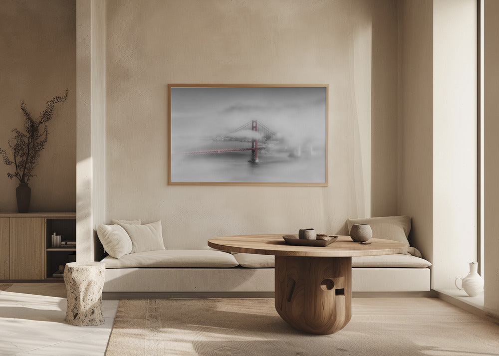 Foggy Golden Gate Bridge Poster