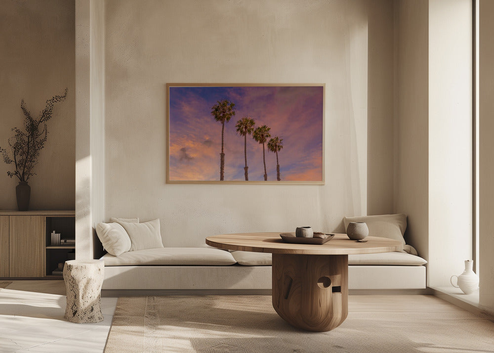 Palm trees - Idyllic sunset Poster