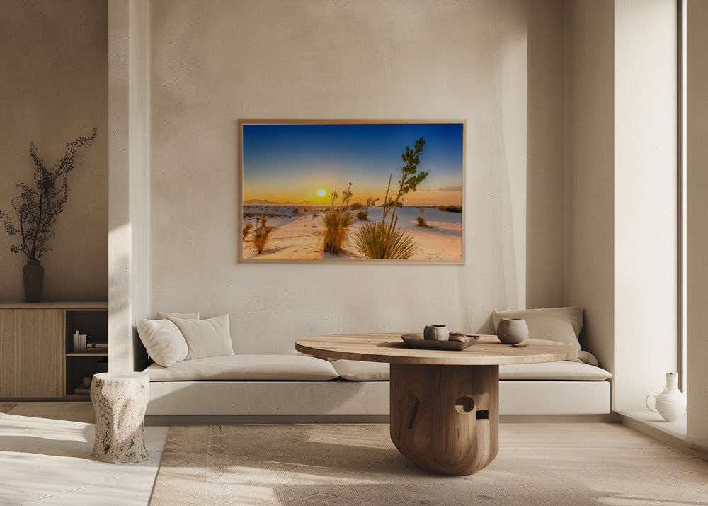 White Sands Sunset Poster