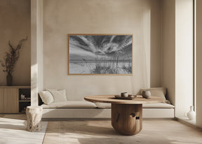 Heavenly calmness on the beach - monochrome Poster