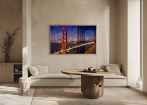 City Art Golden Gate Bridge Composing Poster