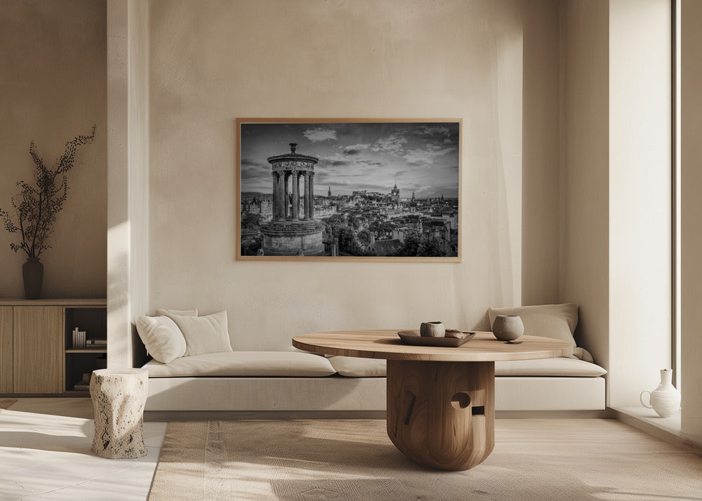 Edinburgh evening mood - Monochrome Poster