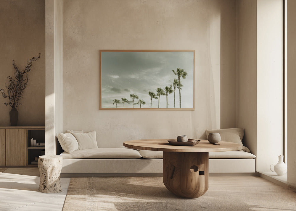 Vintage Palm Trees at the beach Poster