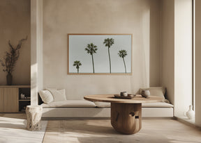 Vintage Palm Trees by the sea Poster