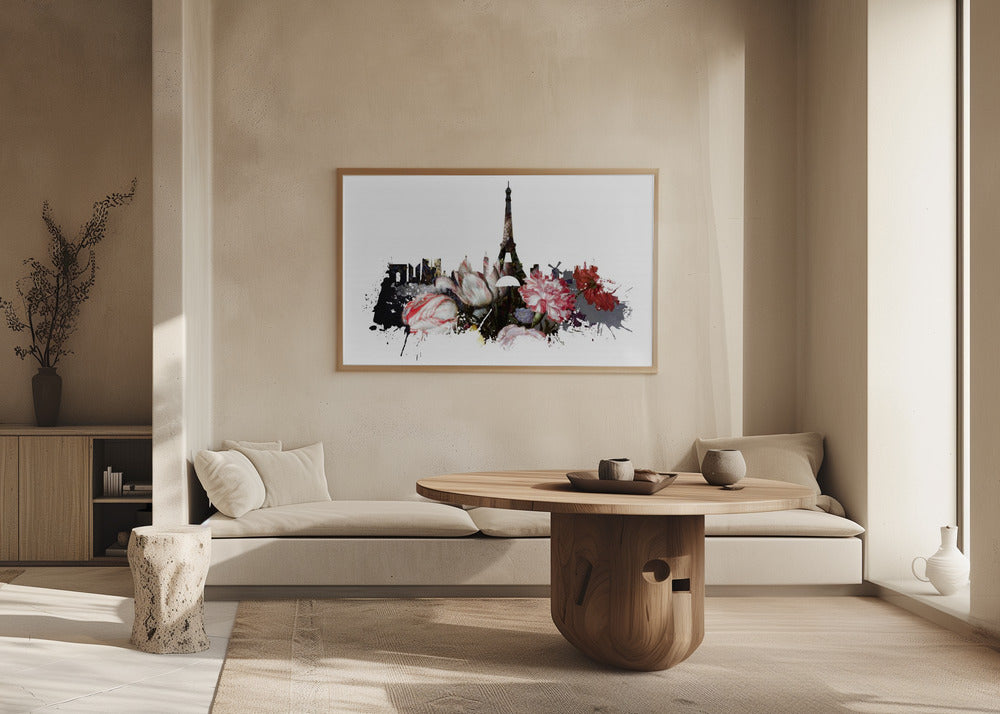 Paris France Skyline Sport Art (3) Poster
