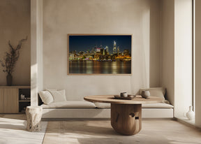 Impressive Philadelphia Skyline with Delaware River Poster