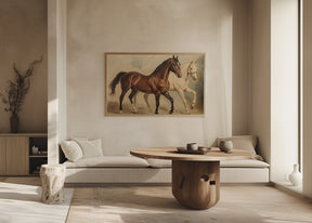 Duo Horses Galloping Poster