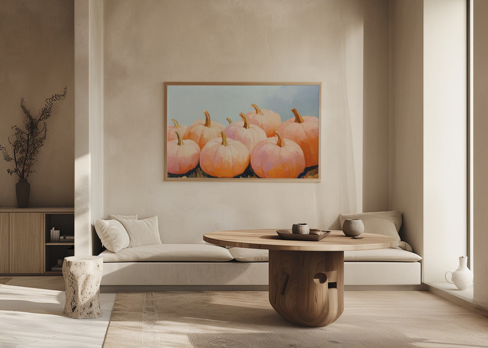 Pastel Pumpkins Poster