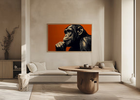 Thinking Monkey Poster