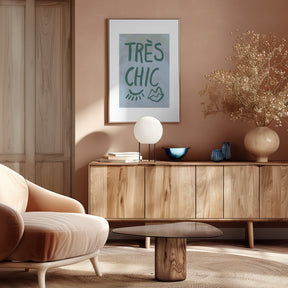 Très Chic Blue Frame Poster