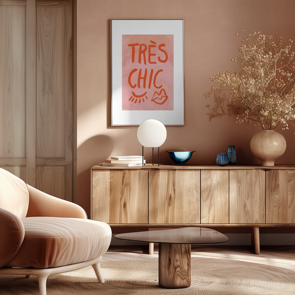 Très Chic Pink Frame Poster