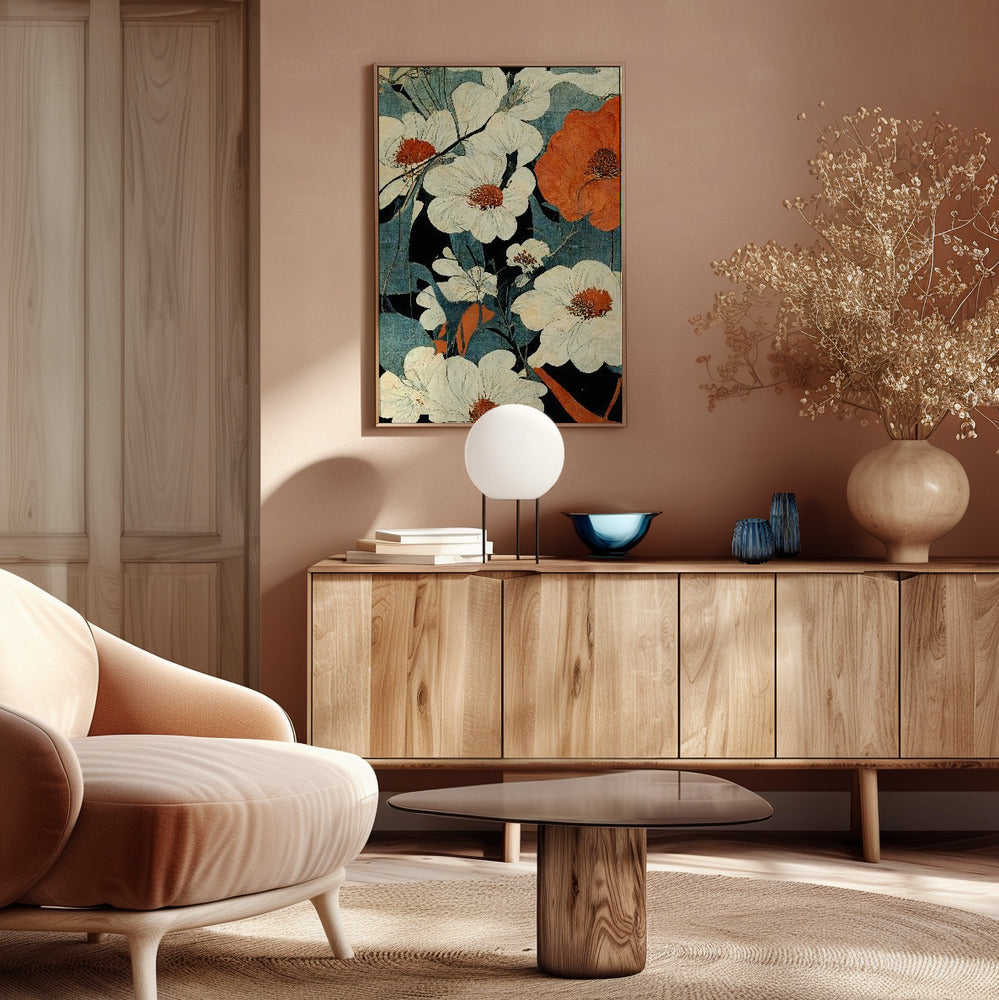 Asian Flowers Poster