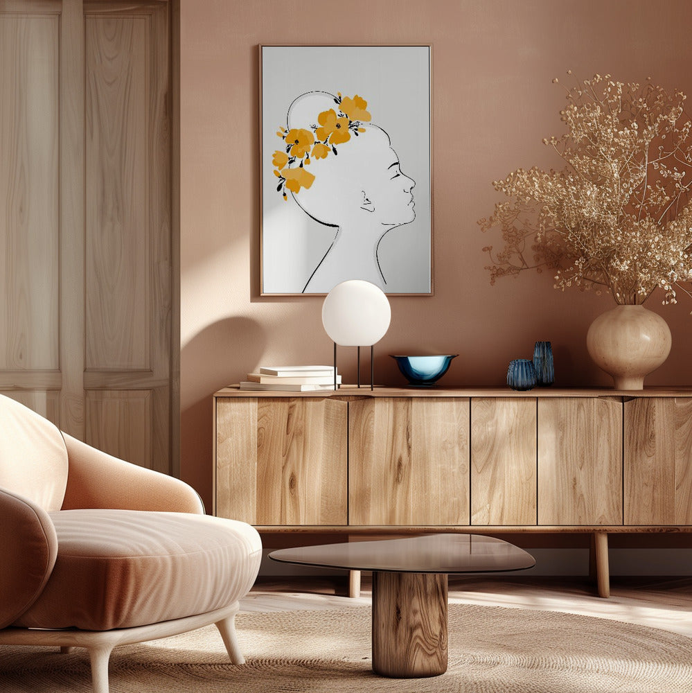 Floral Sanyu portrait Poster