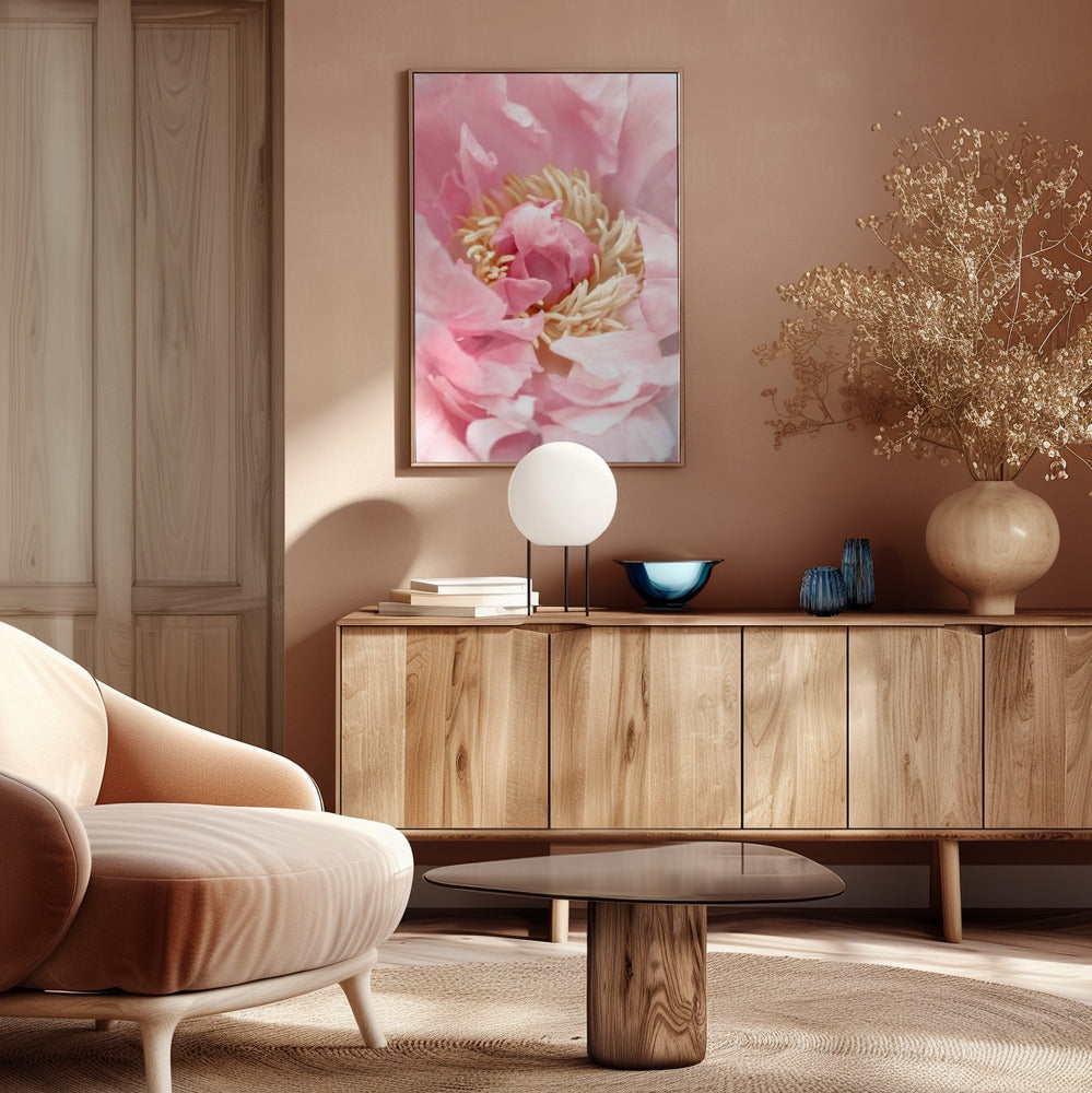 Blush peony I Poster