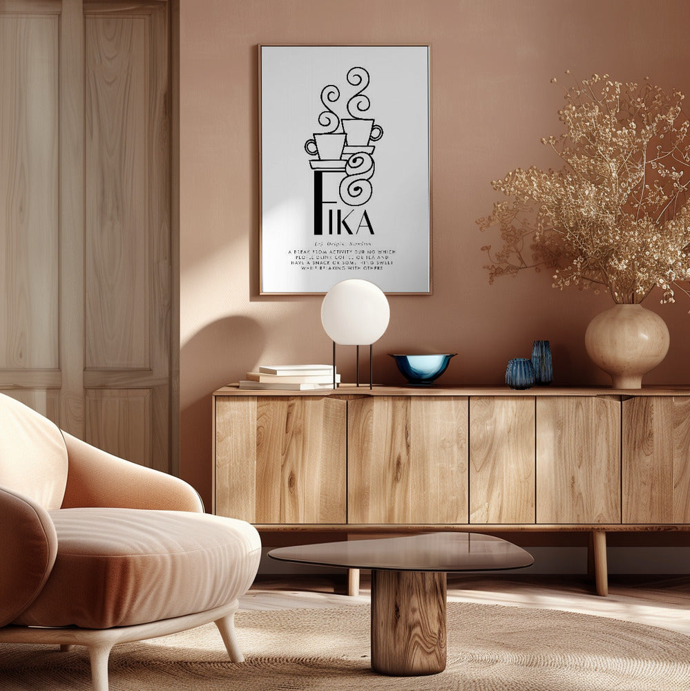 Fika illustrated definition Poster