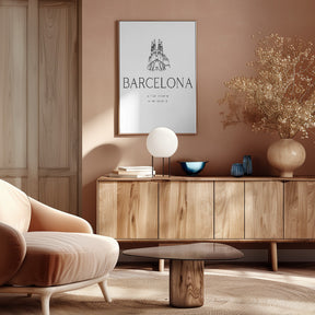 Barcelona city coordinates Poster