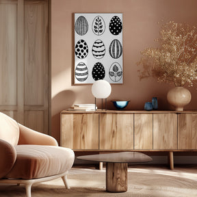 Scandi Easter eggs Poster