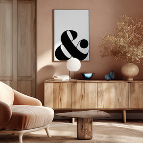 Scandi ampersand Poster