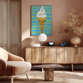 Ice Cream Blue Poster