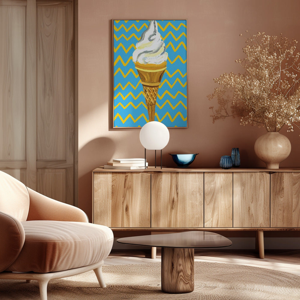 Ice Cream Blue Poster