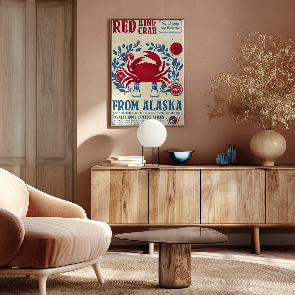 Crab kitchen print Poster