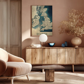 Great Britain map Poster