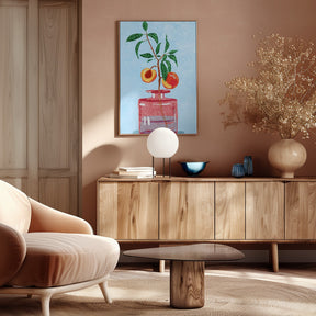 Peach Tree in Vase Poster