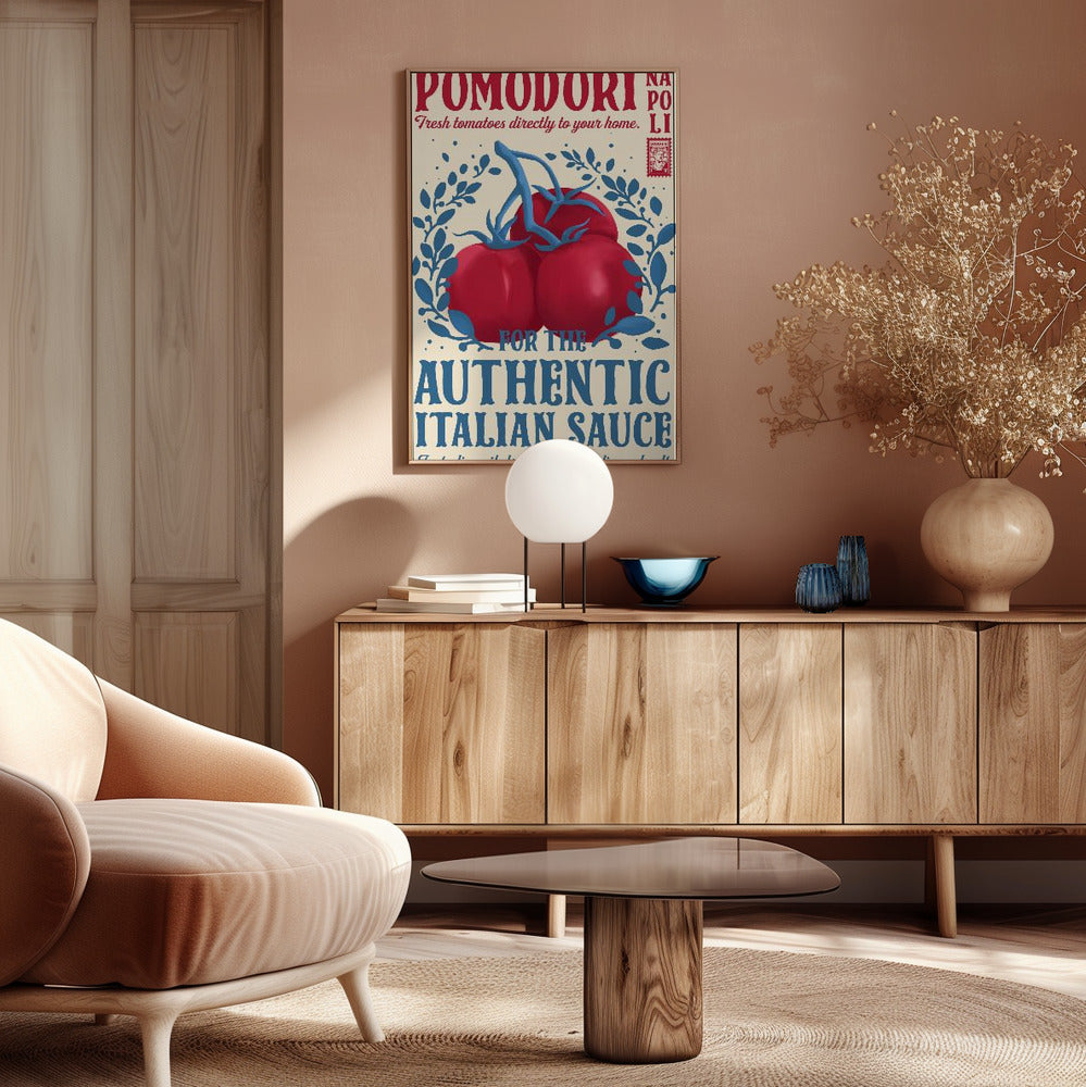 Pomodori Kitchen print Poster