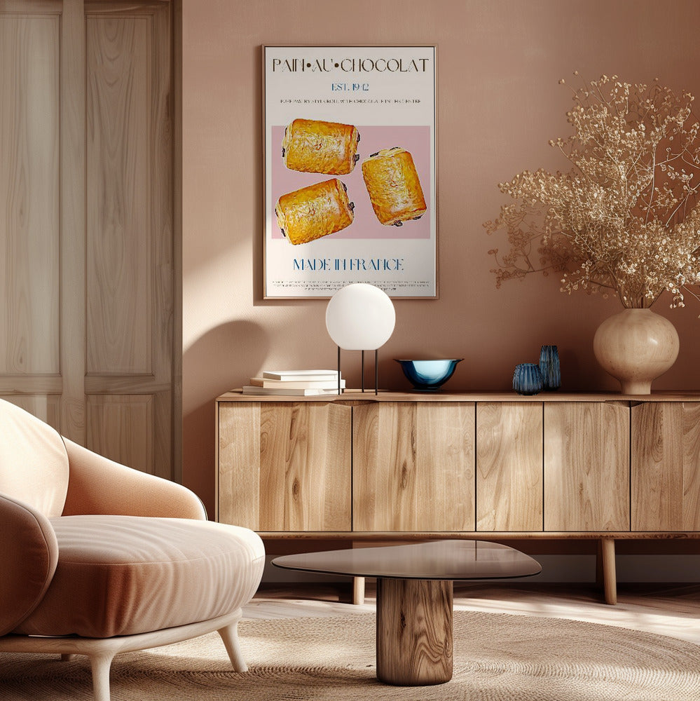 Pain Au Chocolat Print Poster