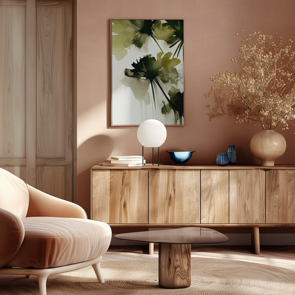 Green Flowers Poster