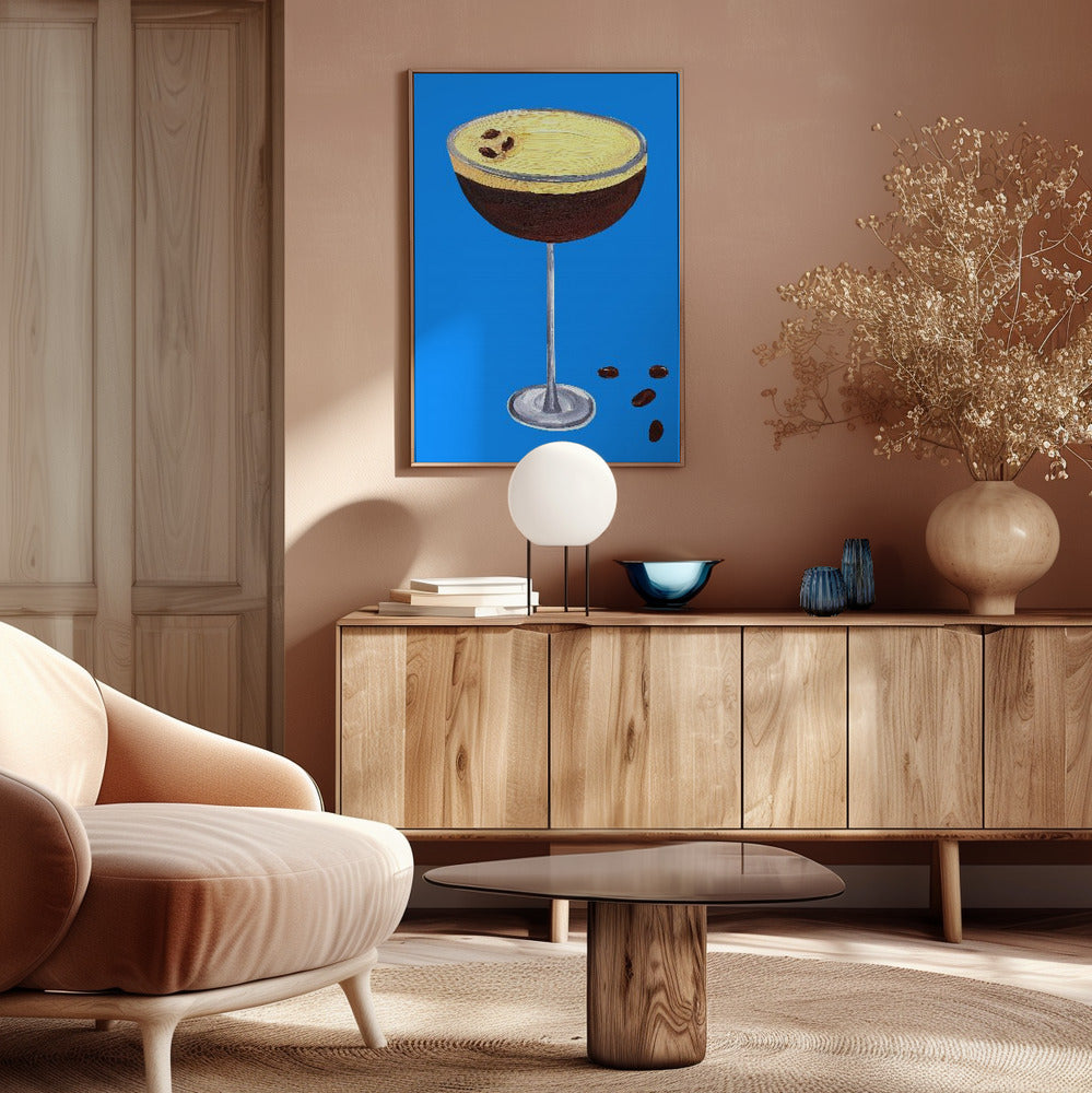 Espresso Martini Blue Poster