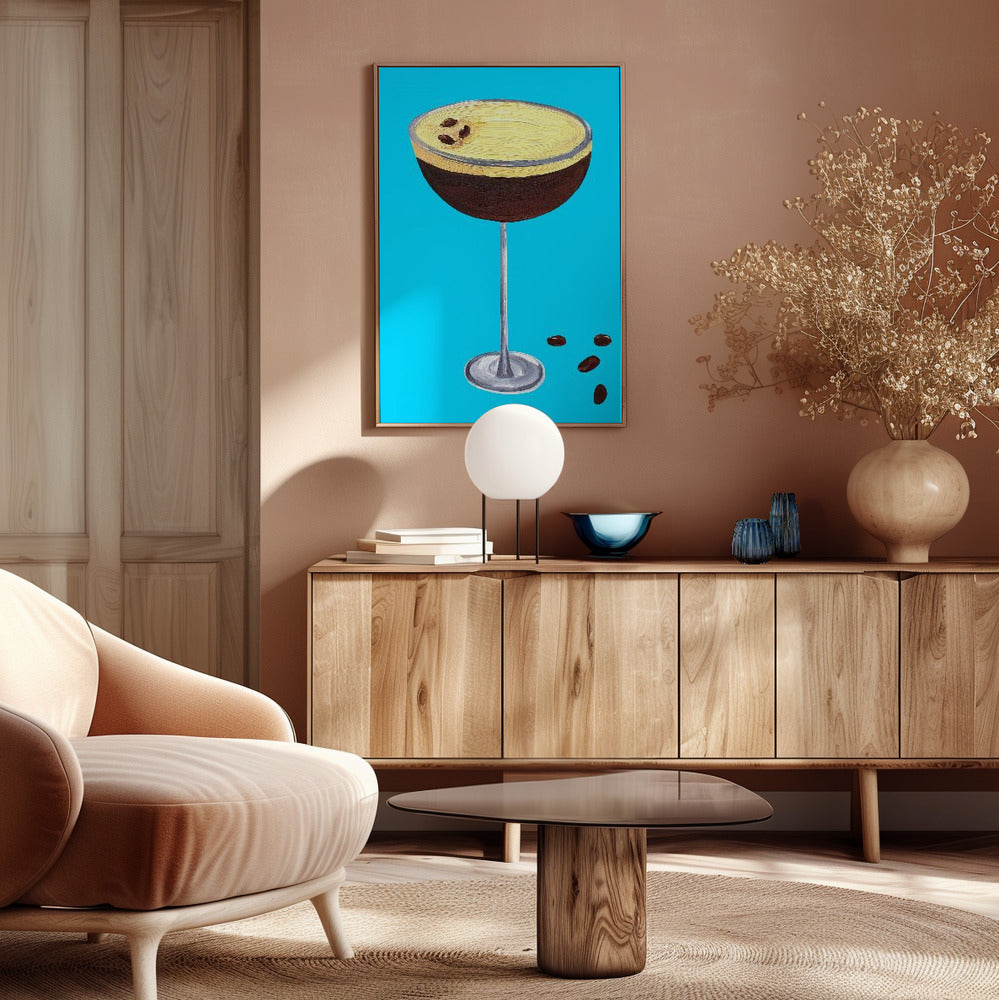 Espresso Martini Sky Blue Poster