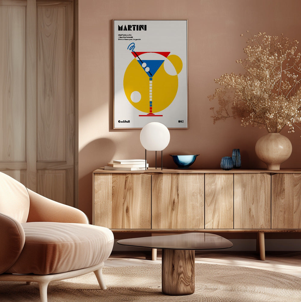 Martini Bauhaus Cocktail Poster