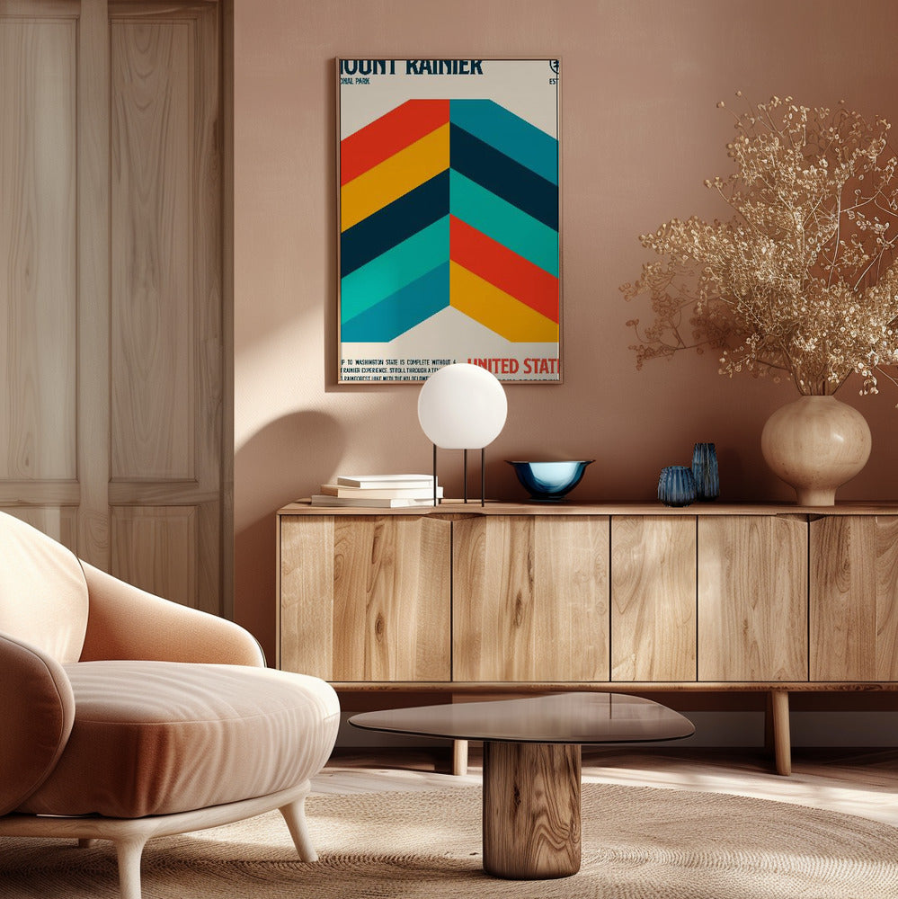 Mount Rainier National Park Travel Poster Poster