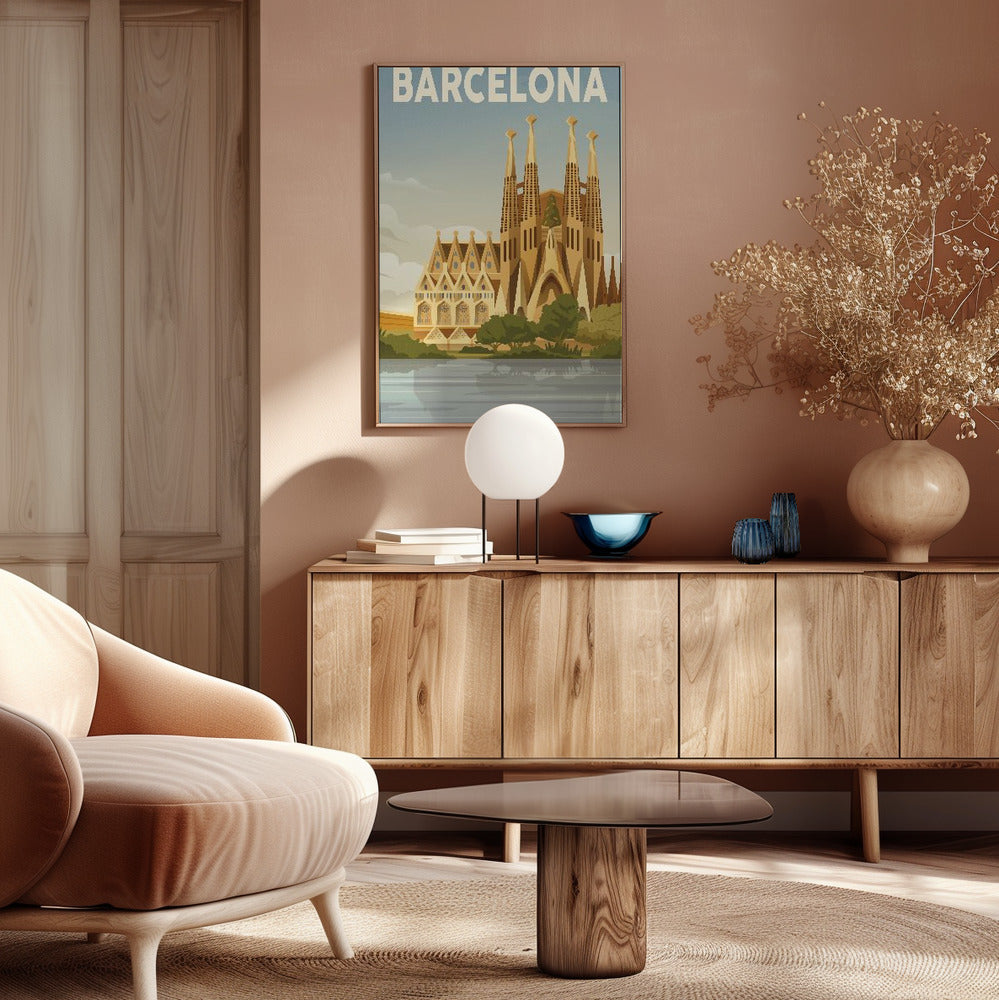 Barcelona Travel Print Poster