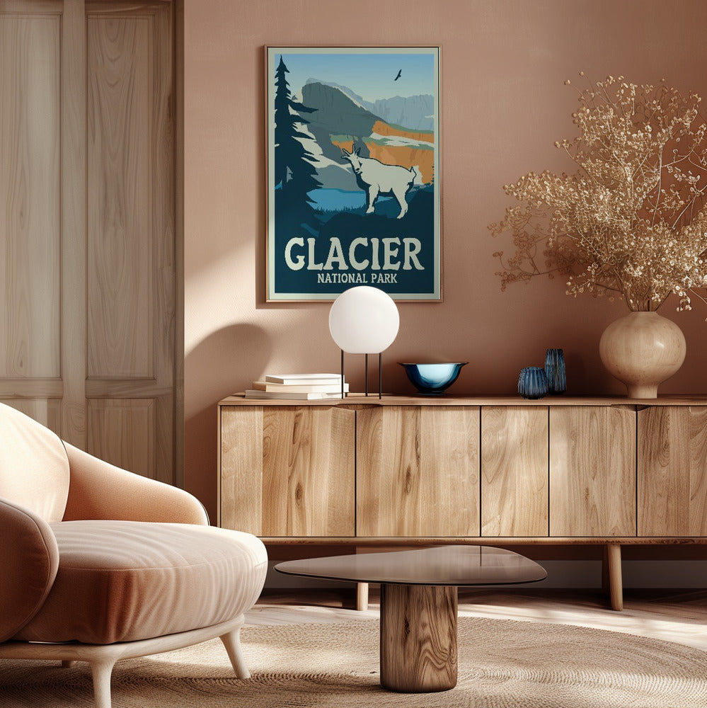 Glacier National Park Travel Print Poster