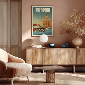 Liverpool Liver Building Travel Print Poster