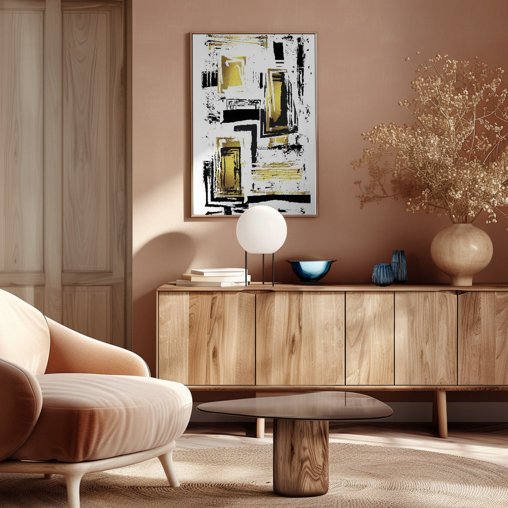 ABSTRACT ART Edgy Structures Poster