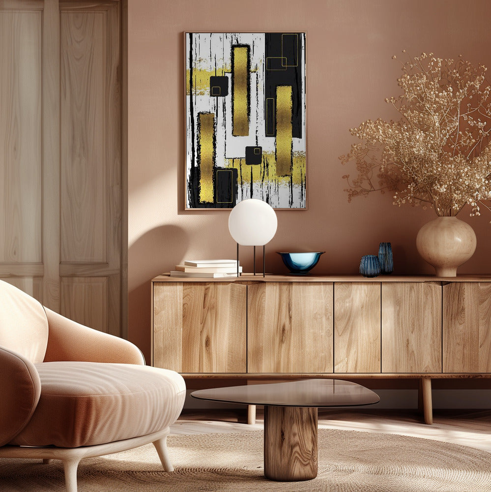 ABSTRACT ART Lively geometric fun Poster