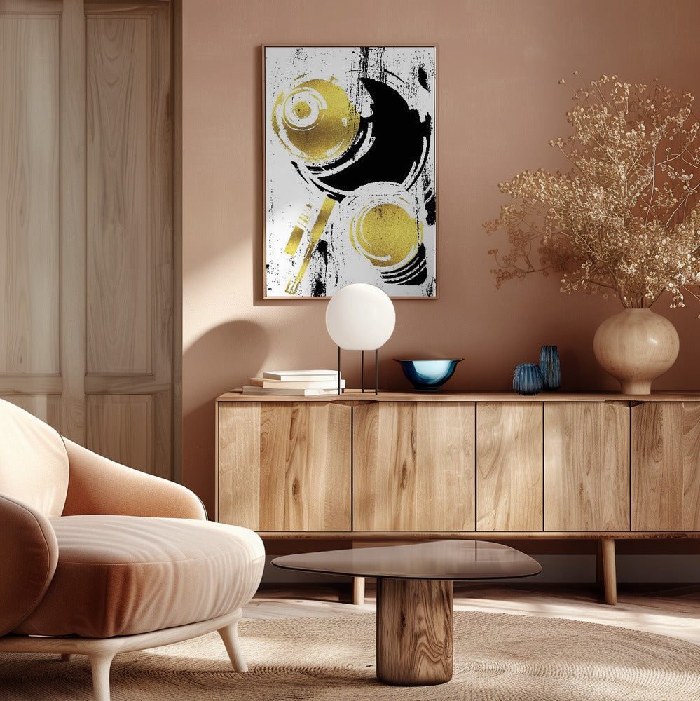 ABSTRACT ART Flying spheres Poster