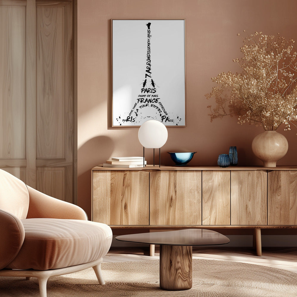 Digital-Art Eiffel Tower Poster