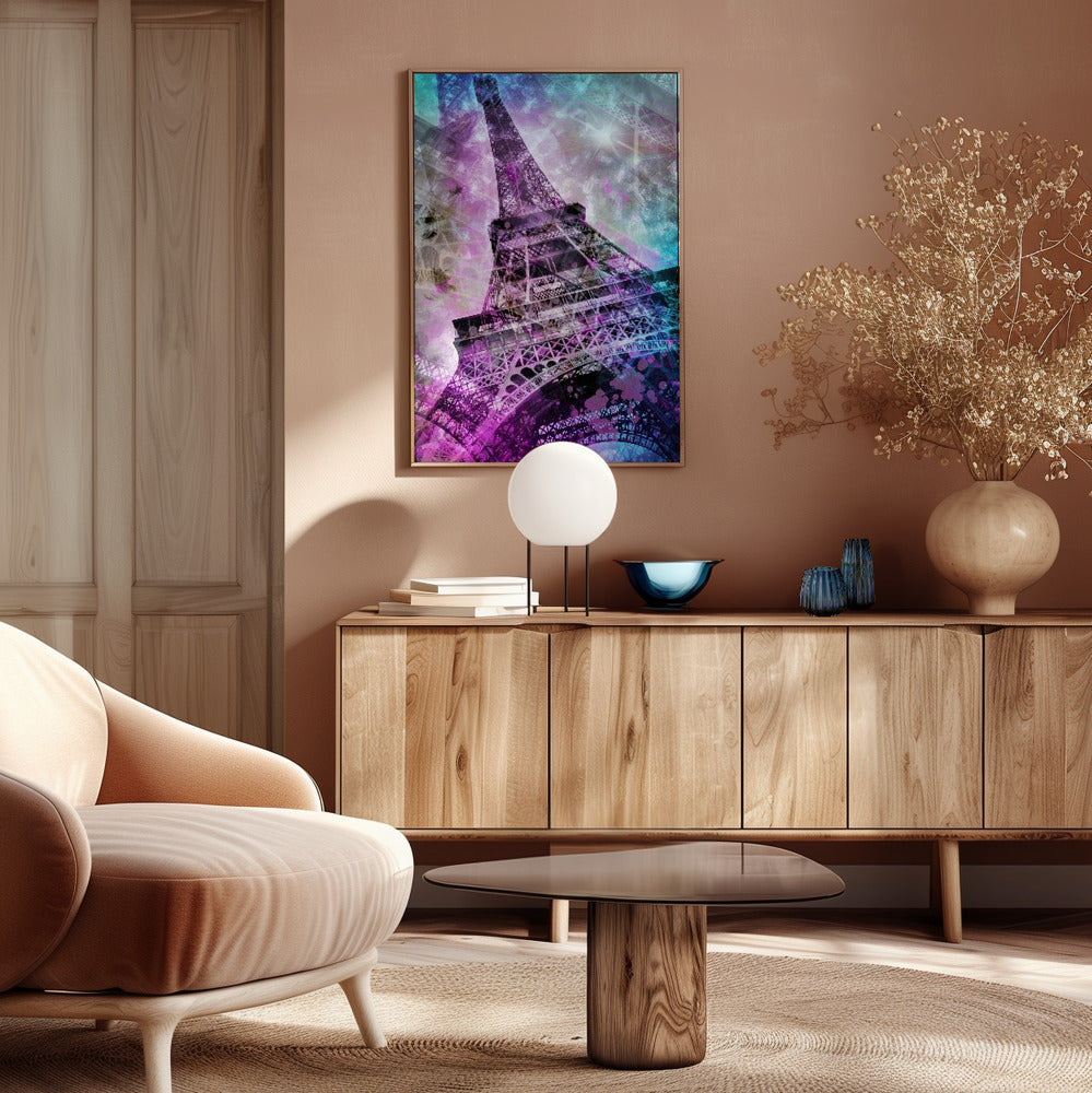 Pop Art Eiffel Tower Poster