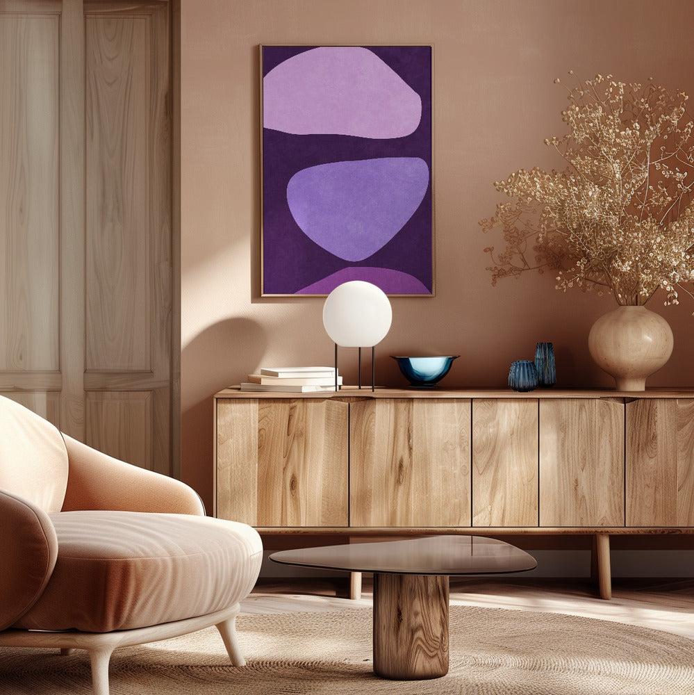 Abstract Forms Violet Poster