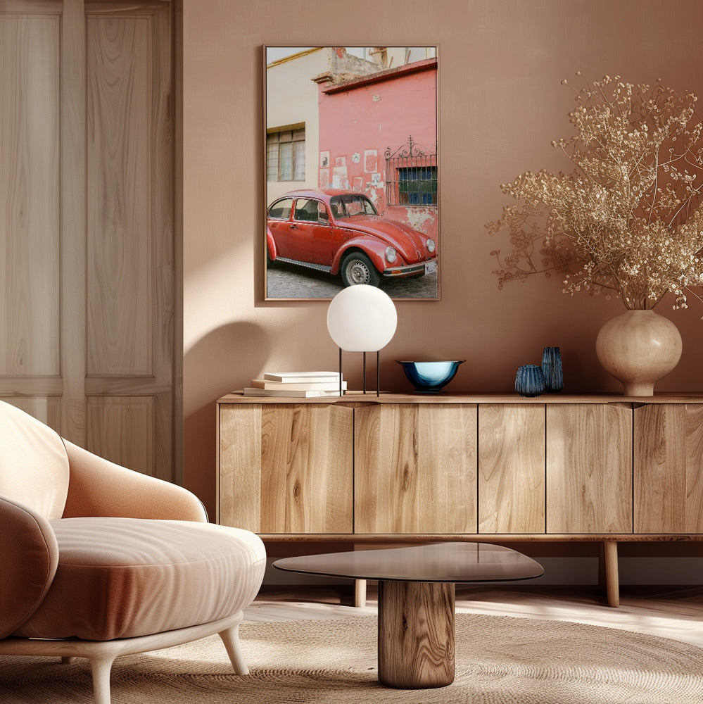 Volskwagen Beetle in Oaxaca Poster