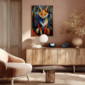 The Cubistic Fox Poster