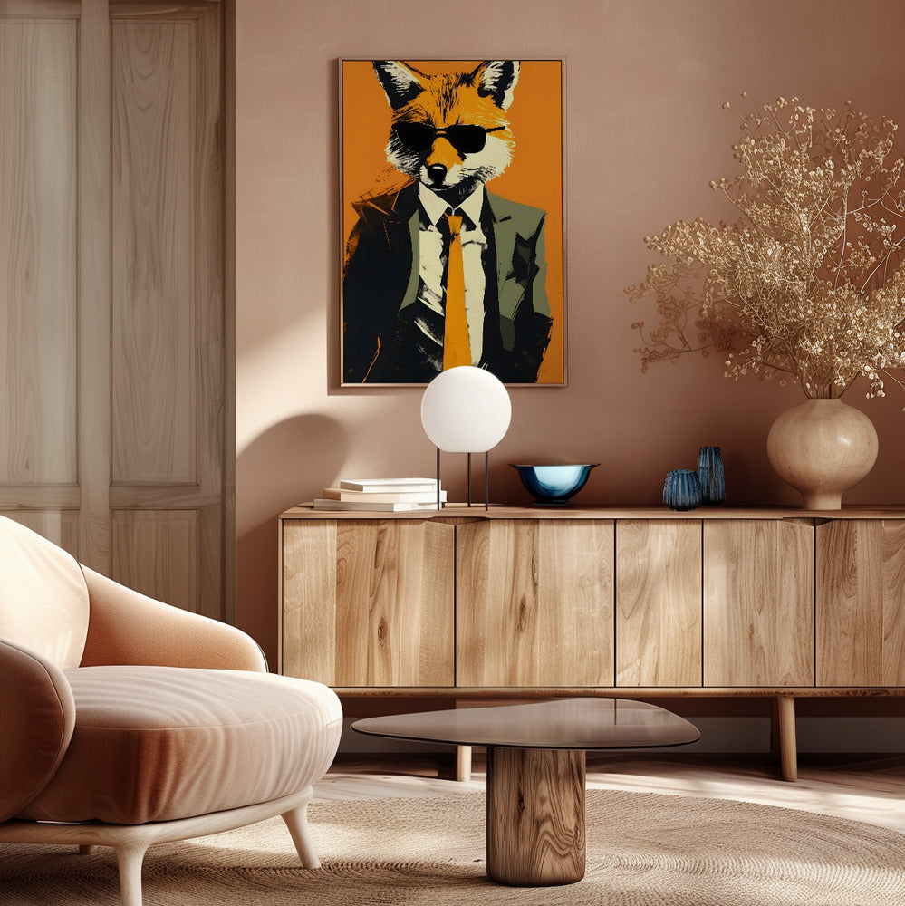 Fox In a Suit Poster