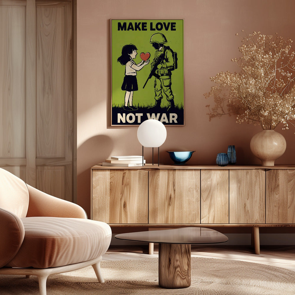 Make Love   Not War Poster