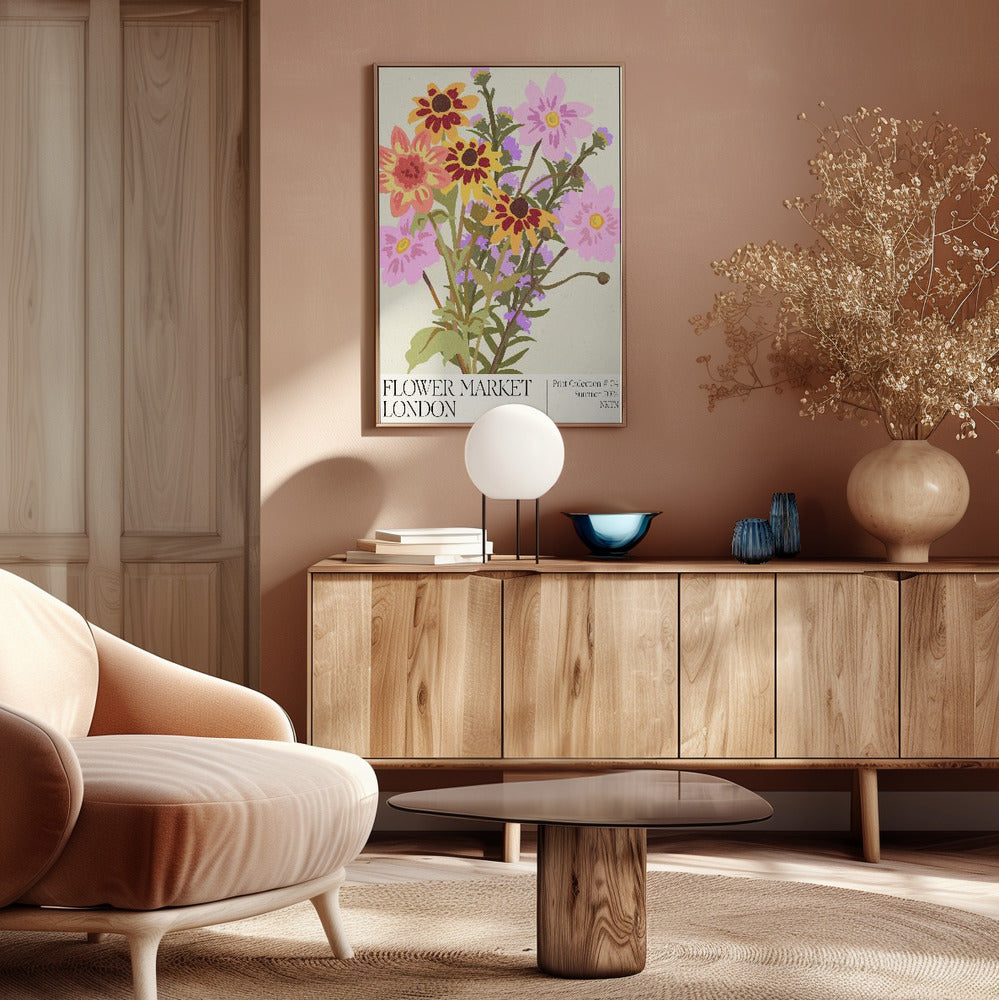 London Flower Market Poster