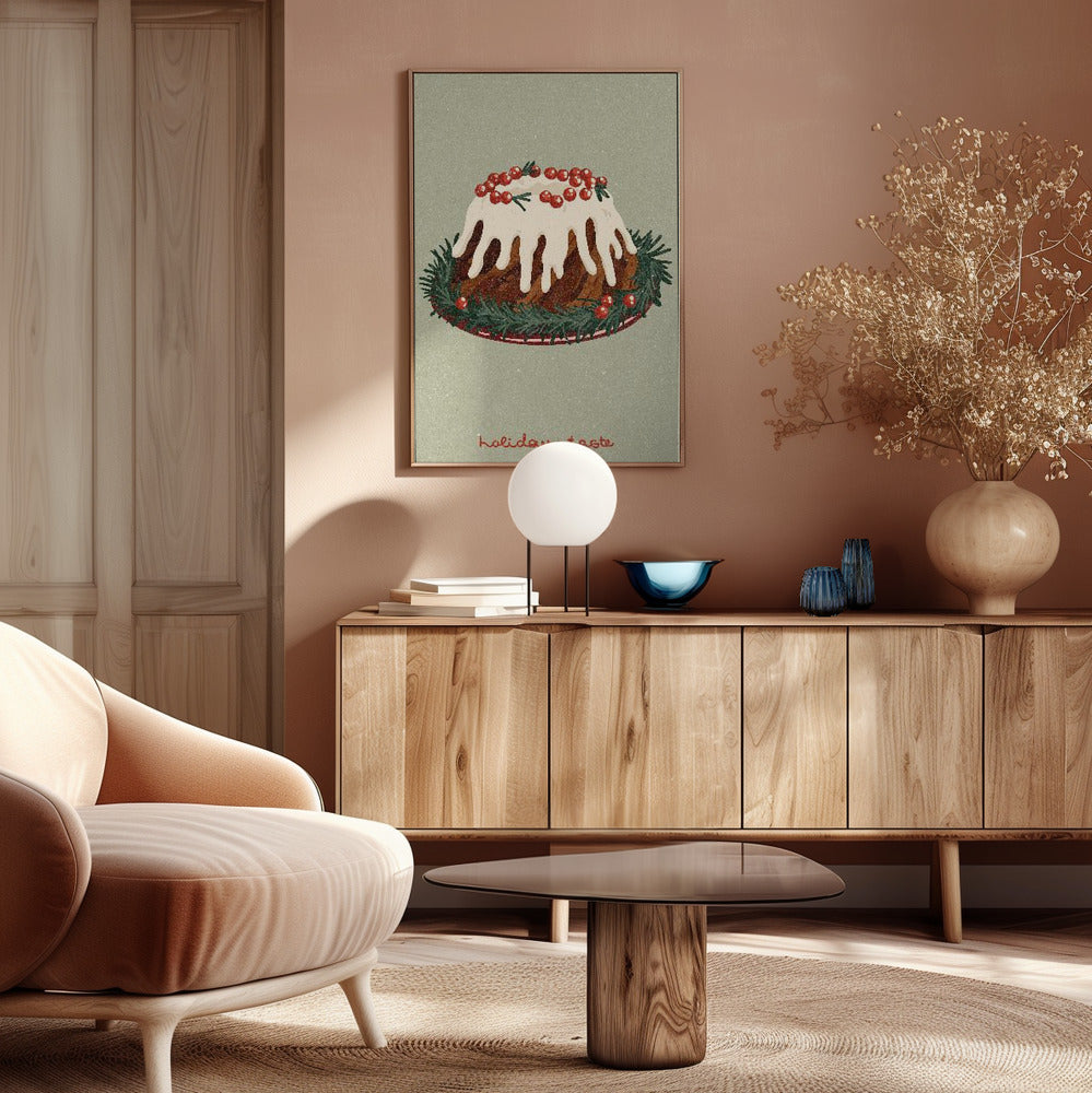 Christmas cake. Holiday Taste Poster